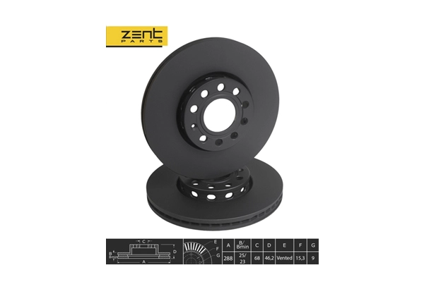 Диск тормозной передний ZENTPARTS Z06258