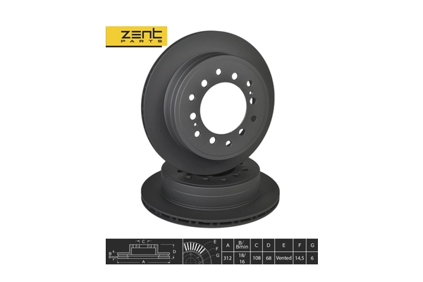 Диск тормозной задний ZENTPARTS Z06280