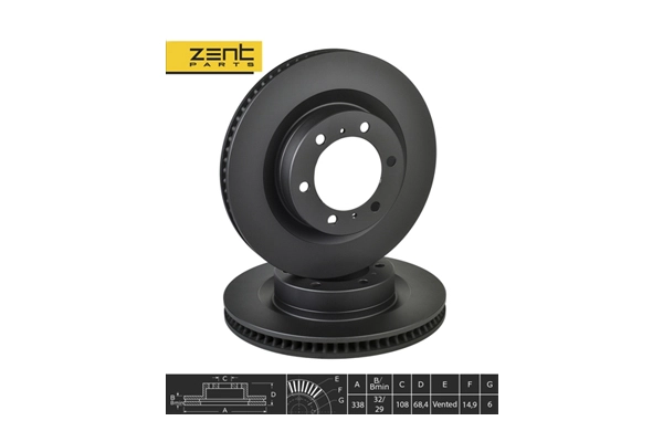 Диск тормозной передний ZENTPARTS Z06289