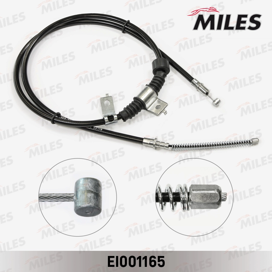 Ei001165 трос ручного тормоза mitsubishi asx/outlander 1627мм прав. MILES EI001165