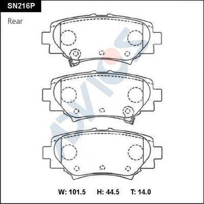 Дисковые тормозные колодки ADVICS SN216P