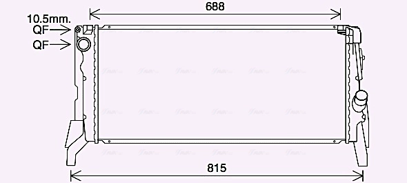 Радиатор системы охлаждения AVA QUALITY COOLING BW2569