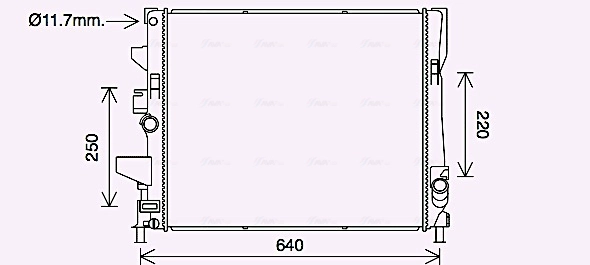 Радиатор системы охлаждения AVA QUALITY COOLING FD2644