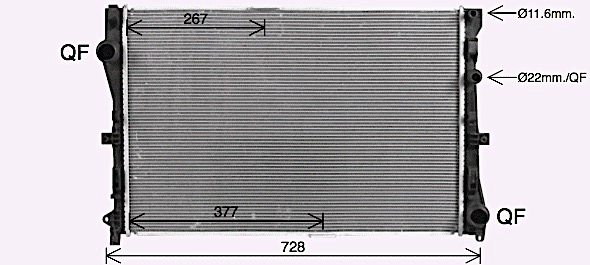 Радиатор системы охлаждения AVA QUALITY COOLING MS2728