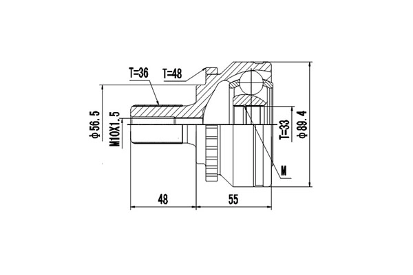 К-кт шруса 303560 volvo c70 s60 s70 2.0 2.4 2.5 97-.