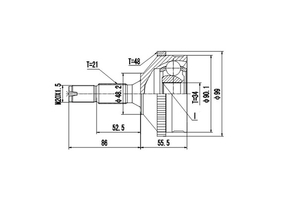 Комплект шруса DYNAMATRIX-KOREA DCV810056