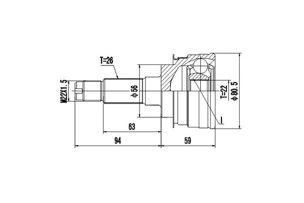 К-кт шруса mazda 323 c 89-94 323 f 89-94 323 iii 86-95 323 s 89-94 mx-3 91- DYNAMATRIX-KOREA DCV834007