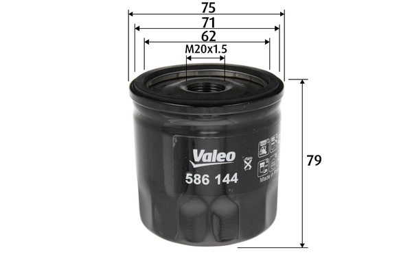 Фильтр масляный двс VALEO 586144