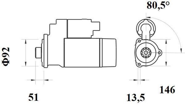 Ms 757 стартер 24v 5.5kw 12зубьев MAHLE/KNECHT MS 757