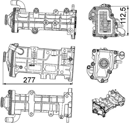 Ce 23 000p chlodnica spalin iveco daily iv 3.0d 07.07-08.11 MAHLE/KNECHT CE 23 000P