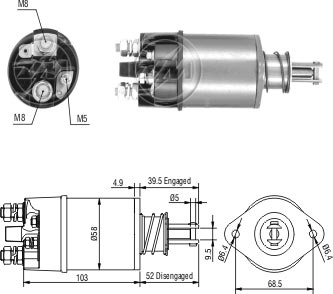 Реле втягивающее ZM ZM801