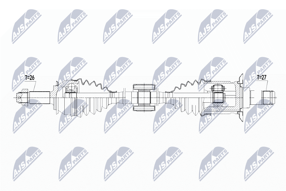 Полуось mini countryman 10- / paceman 12- cooper d/s all4 /rearleft/ NTY NPW-BM-103