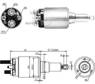 Реле втягивающее ZM ZM3639