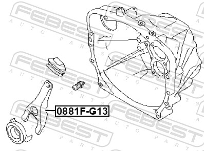 Вилка сцепления FEBEST 0881F-G13