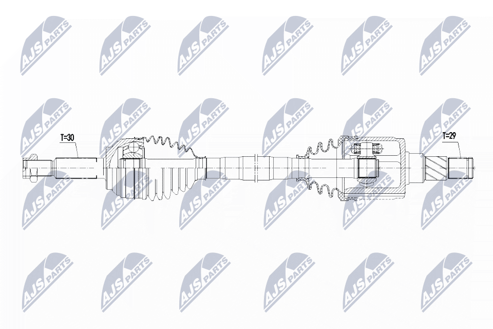 Полуось tesla model x 60d/75d/90d/100d/p90d/p100d 15- /tylnal/p/ NTY NPW-CH-078