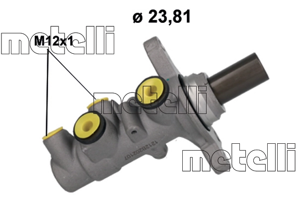 Главный тормозной цилиндр METELLI 05-1212