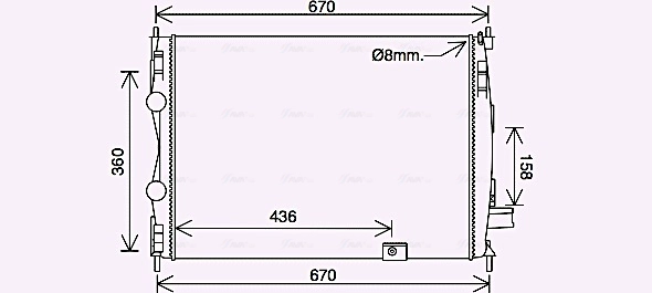 Радиатор системы охлаждения AVA QUALITY COOLING DN2445
