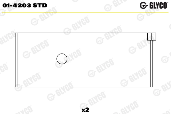 Вкладыши шатунные GLYCO 01-4203 STD