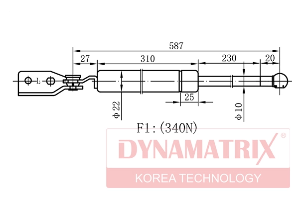 Амортизатор крышки багажника DYNAMATRIX-KOREA DGS043738