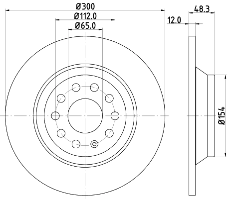 Диск тормозной DON PCD12752