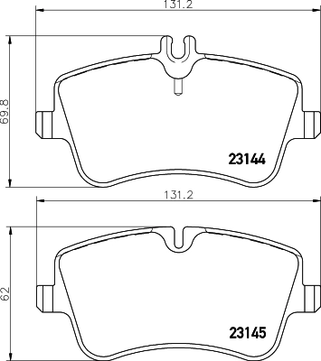 Комплект колодок для дисковых тормозов DON PCP1025