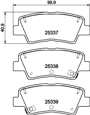 Комплект колодок для дисковых тормозов DON PCP1053