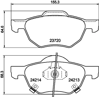 Комплект колодок для дисковых тормозов DON PCP1261