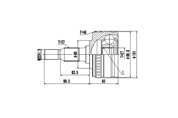 Комплект шруса DYNAMATRIX-KOREA DCV835001