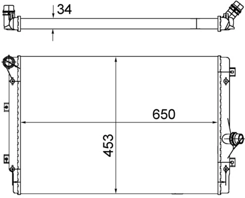 Радиатор охлаждения MAHLE/KNECHT CR1539002S