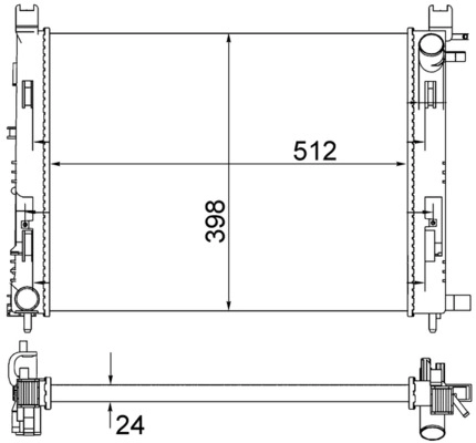 Радиатор охлаждения MAHLE/KNECHT CR2166001S