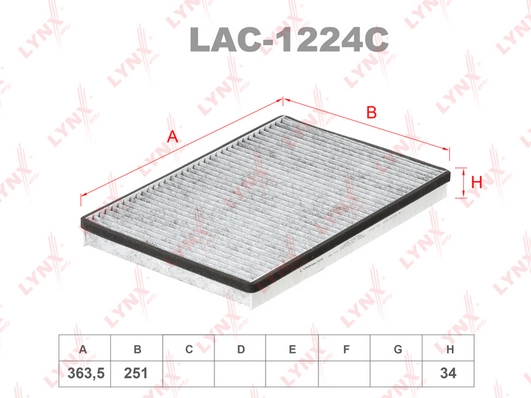 Салонный фильтр LYNXAUTO LAC-1224C