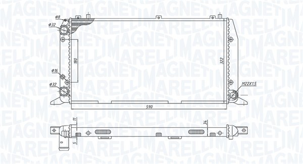 Радиатор системы охлаждения MAGNETI MARELLI 350213188700