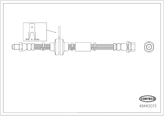 Brake hose CORTECO 49440013