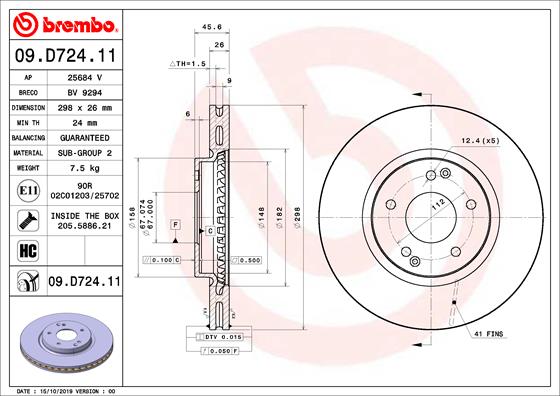 Disc BREMBO 09.D724.11
