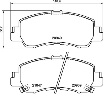 Brake pad BREMBO P 54 061