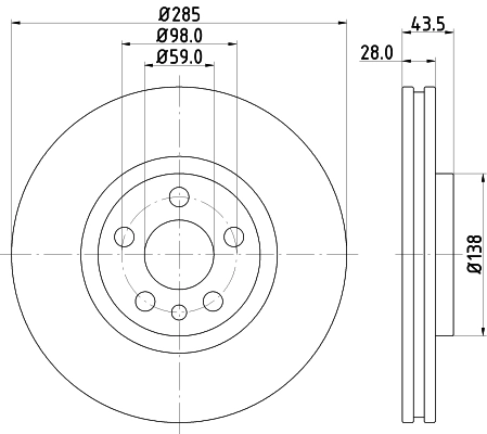 Диск тормозной DON PCD12422