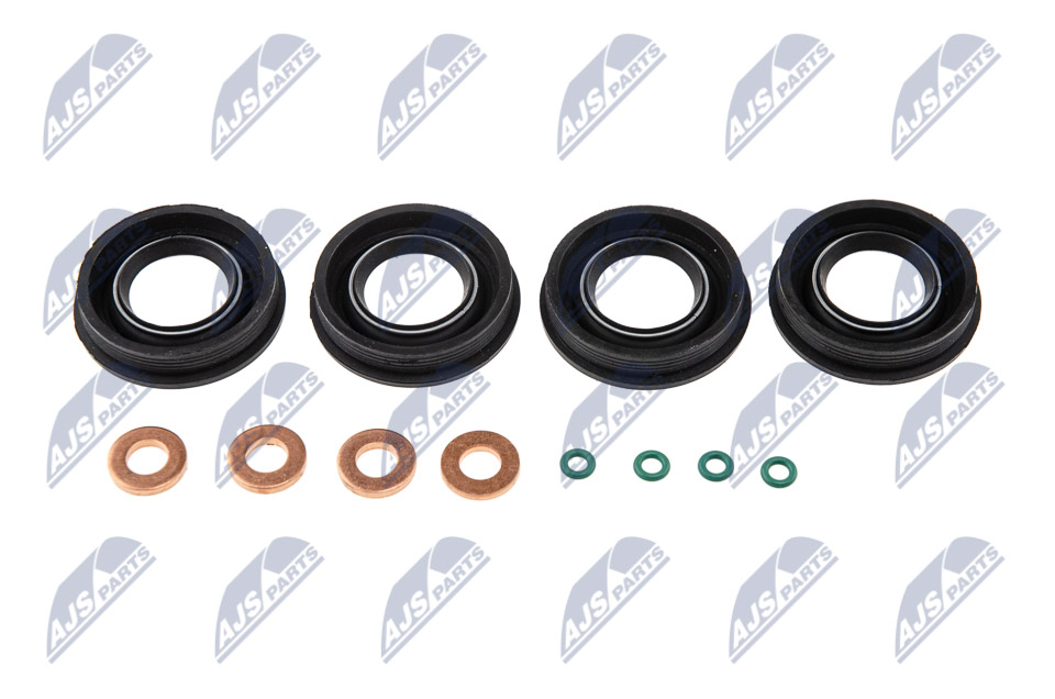 К-кт уплотнений форсунок citroen jumper 2.2hdi 06- ford transit 2.2tdci2.4tdci 06- (12 уплотн.) NTY BWP-CT-000