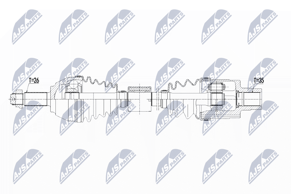 Полуось mini countryman cooper all4/jcw all4 12-16 правая NTY NPW-BM-123