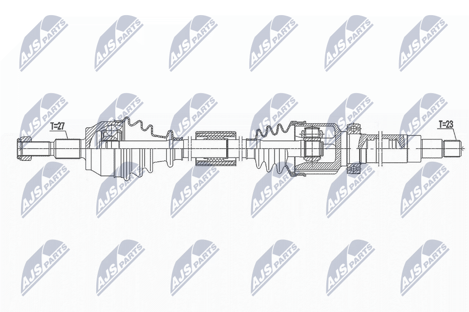 Полуось ford 1.6/ti focus iii 10- c-max 10- мкпп правая NTY NPW-FR-113