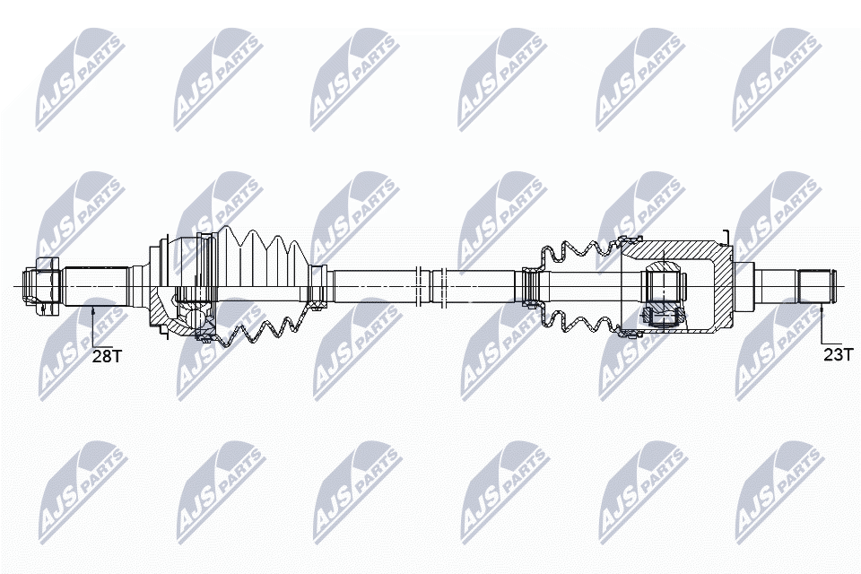 Полуось honda cr-v 4wd 06-12 задняя правая NTY NPW-HD-068