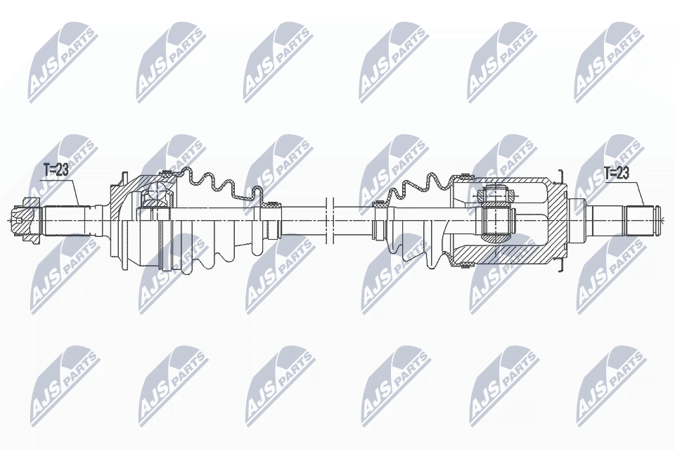 Полуось honda cr-v 2.02.42.2ctdi 02-06 задняя левая NTY NPW-HD-077
