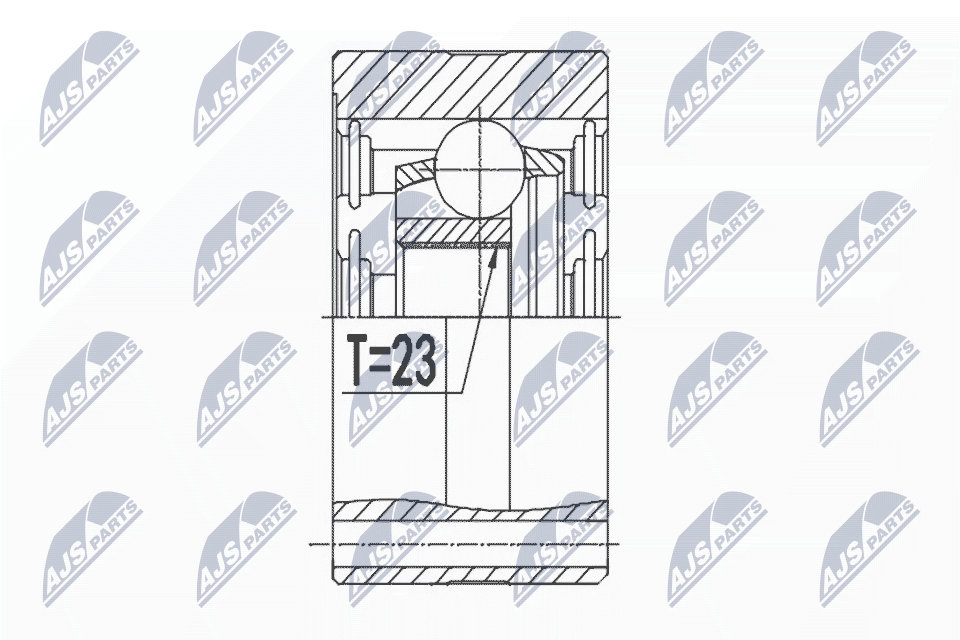 Шрус внутр. к-кт mitsubishi outlander 4wd 02-06 lancer 4wd 95-03 space wagon/grandis 4wd 97- NTY NPW-MS-048