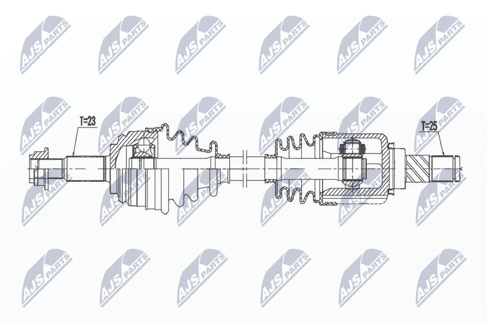 Полуось nissan micra k12 1.21.41.6 note e11 1.6 06- акпп правая NTY NPW-NS-110