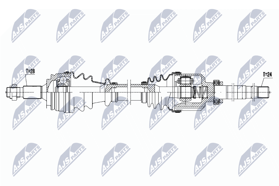 Полуось peugeot expert/traveller citroen spacetourer/jumpy 1.6hdi 95km/115km 16- правая NTY NPW-PE-079