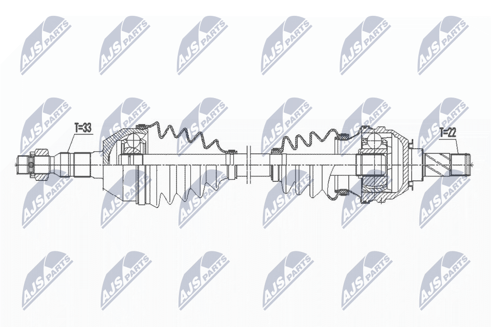 Полуось opel meriva b 1.4 100квт 10-17 левая NTY NPW-PL-119
