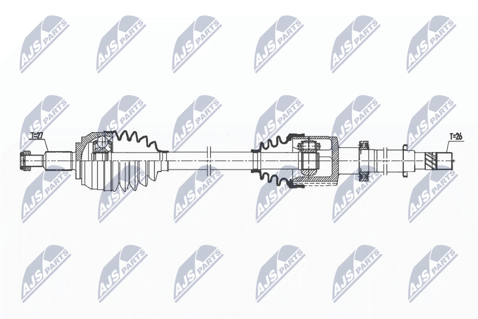 Полуось renault laguna iii 2.0 07- мкпп правая