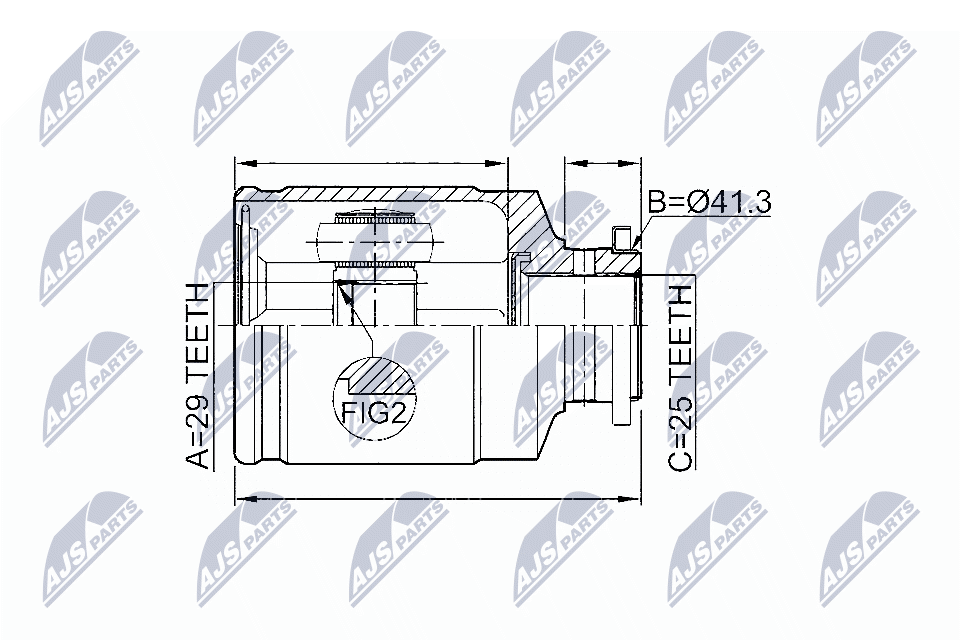 Шрус внутр. к-кт subaru forester 96-02impreza 92-07 legacy 93-03 NTY NPW-SB-011