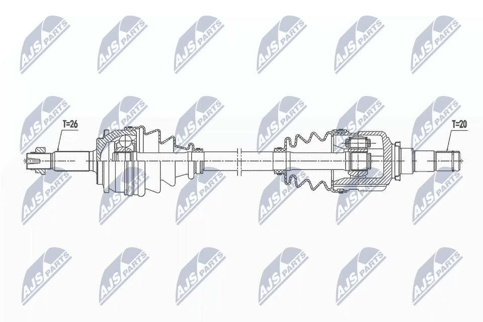 Полуось toyota auris/corolla 1.61.4d-4d 06-12 левая NTY NPW-TY-135