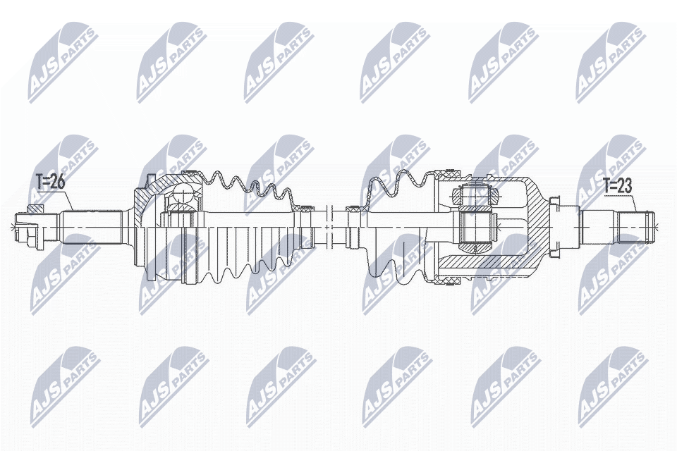 Полуось toyota auris/corolla 1.331.41.6 06-12 левая