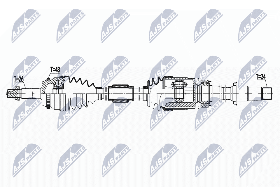Полуось toyota camry 2.5 asv50 11-17 /prawa/ NTY NPW-TY-173